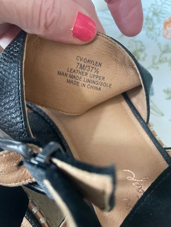 Crown Vintage Daylen Black Espadrille Platform Sandals Size 7M - Picture 5 of 9